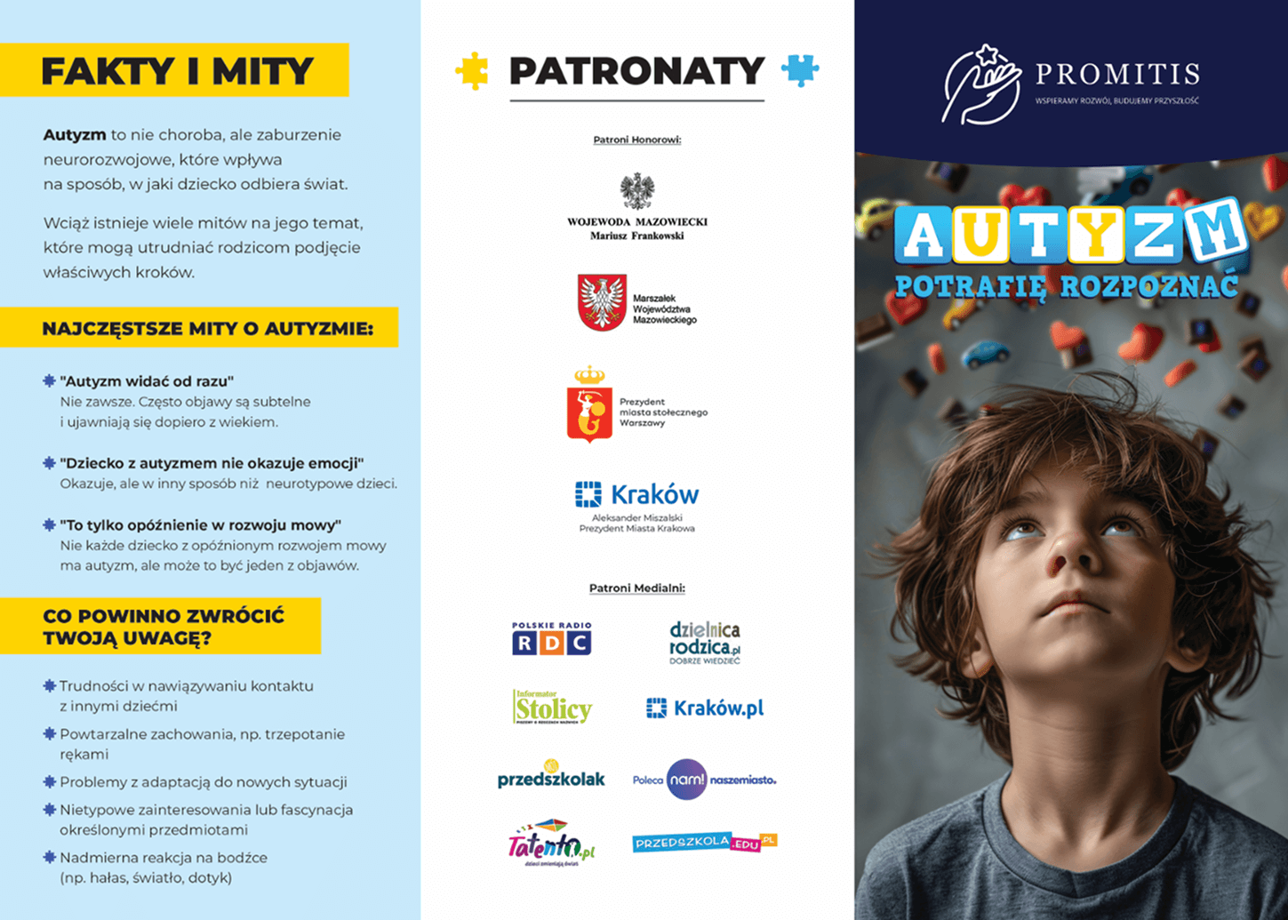 Autyzm Potrafię Rozpoznać - Fundacja PROMITIS 2025 - ulotka 1 Autyzm Potrafię Rozpoznać - Fundacja PROMITIS 2025 - ulotka 1