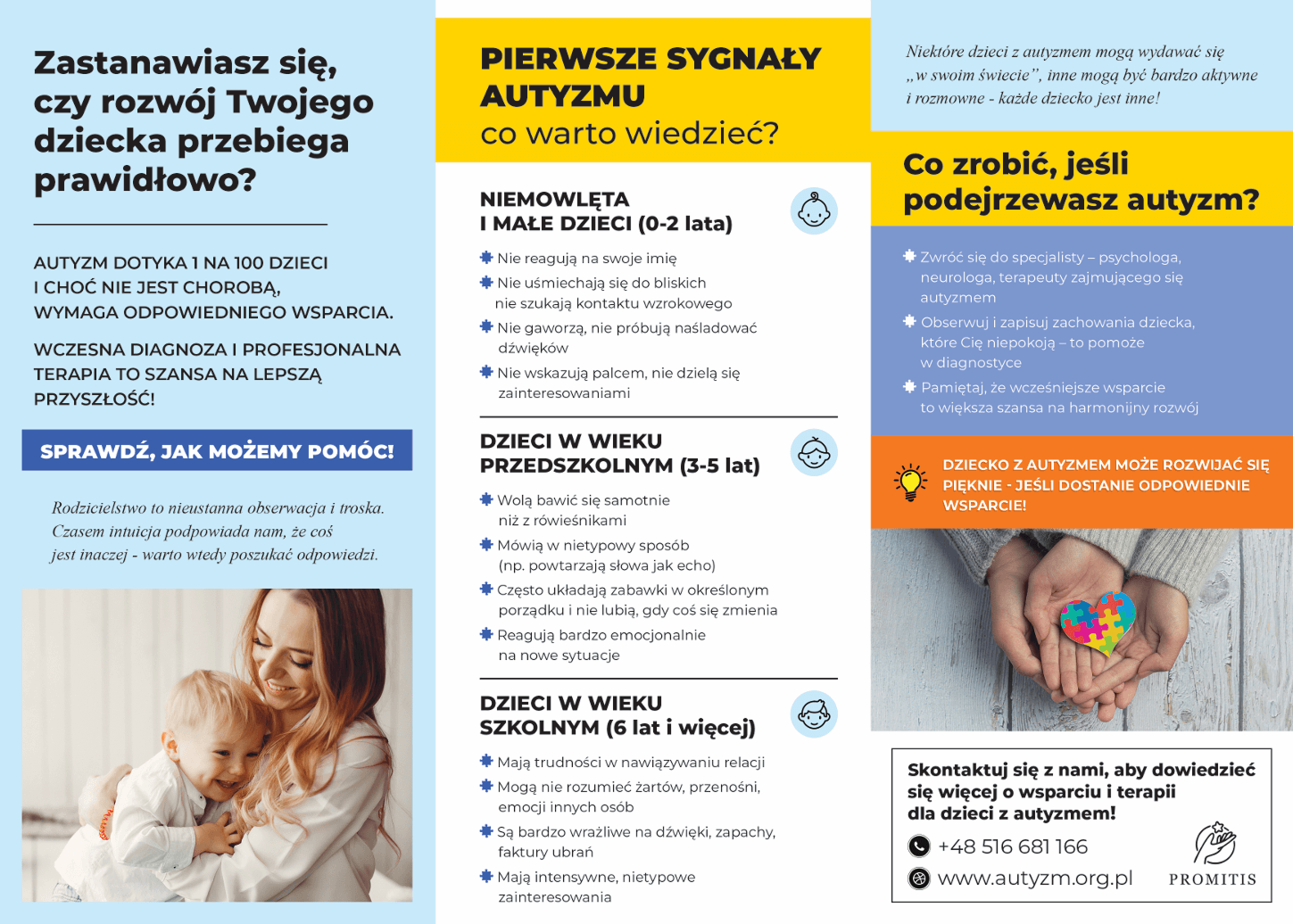 Autyzm Potrafię Rozpoznać - Fundacja PROMITIS 2025 - ulotka 2 Autyzm Potrafię Rozpoznać - Fundacja PROMITIS 2025 - ulotka 2